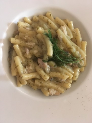 Fresh pasta, mackerel, fennel